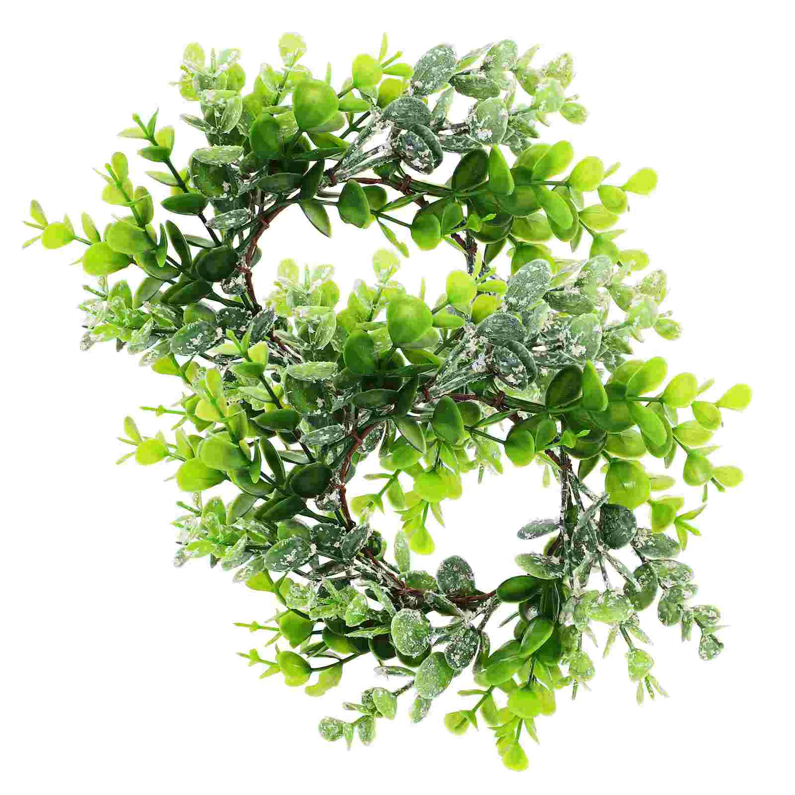 Artificial Garland Decorations Eucalyptus Leaves Flowers Green Taper Candles Plastic Wreath
Artificial Garland Decorations Eucalyptus Leaves Flowers Green Taper Candles Plastic Wreath