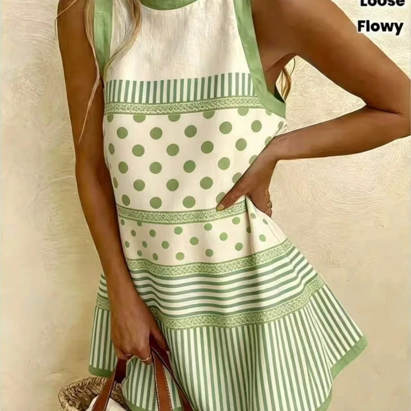 Women's dress summer new fashionable outdoor casual jumpsuit women's polka dot striped printed sleeveless vest style jumpsuit
Women's dress summer new fashionable outdoor casual jumpsuit women's polka dot striped printed sleeveless vest style jumpsuit