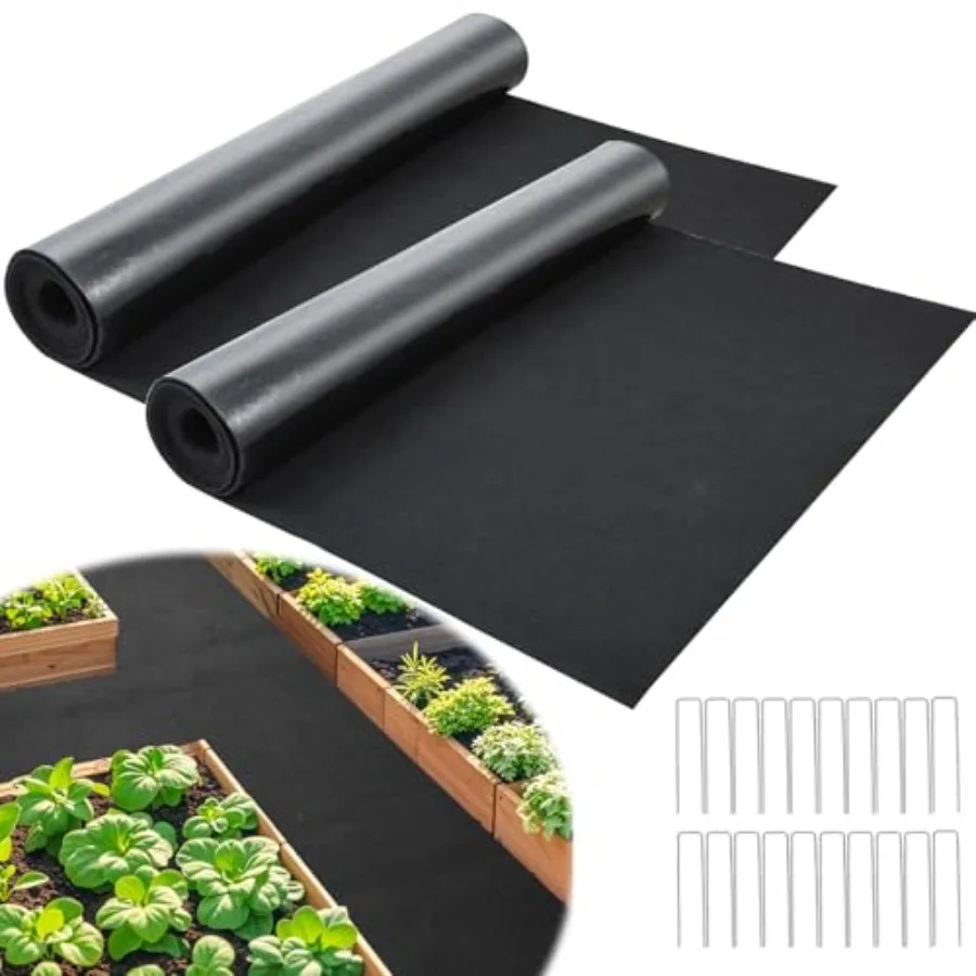 2Pcs Recycled Felt Mulch Mat Roll for Landscaping 8.2'x2' Black Garden Pathway Reusable Fabric Walkway Mat Permanent Mulch Stur
2Pcs Recycled Felt Mulch Mat Roll for Landscaping 8.2'x2' Black Garden Pathway Reusable Fabric Walkway Mat Permanent Mulch Stur