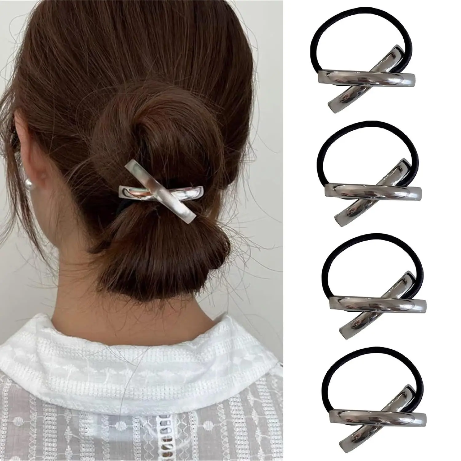 Irregular Geometric Hairbands Elastic Rubber Bands Gold Silver Metal Hair Cuff Ropes for Women Girls Elegant Hair Accessories
Irregular Geometric Hairbands Elastic Rubber Bands Gold Silver Metal Hair Cuff Ropes for Women Girls Elegant Hair Accessories