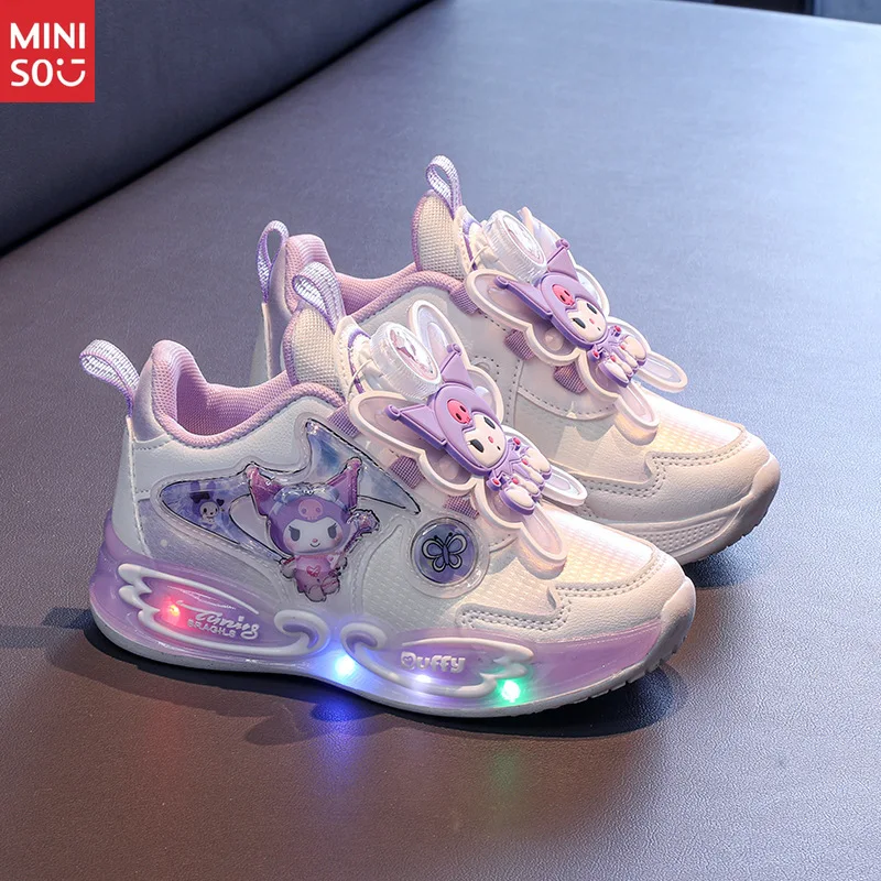 Miniso 2025 Girls Leather Sneakers with Buckle, Breathable Anti-Slip Running Shoes
Miniso 2025 Girls Leather Sneakers with Buckle, Breathable Anti-Slip Running Shoes