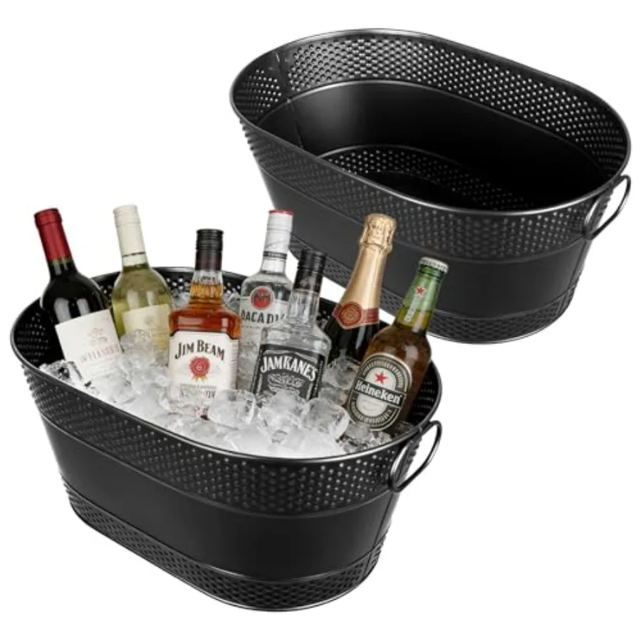 4 Gallon Galvanized Beverage Tub 2 Pcs Heavy-Duty Black Ice Buckets Large Galvanized Drink Buckets Oval Metal Beverage Ice Tub
4 Gallon Galvanized Beverage Tub 2 Pcs Heavy-Duty Black Ice Buckets Large Galvanized Drink Buckets Oval Metal Beverage Ice Tub