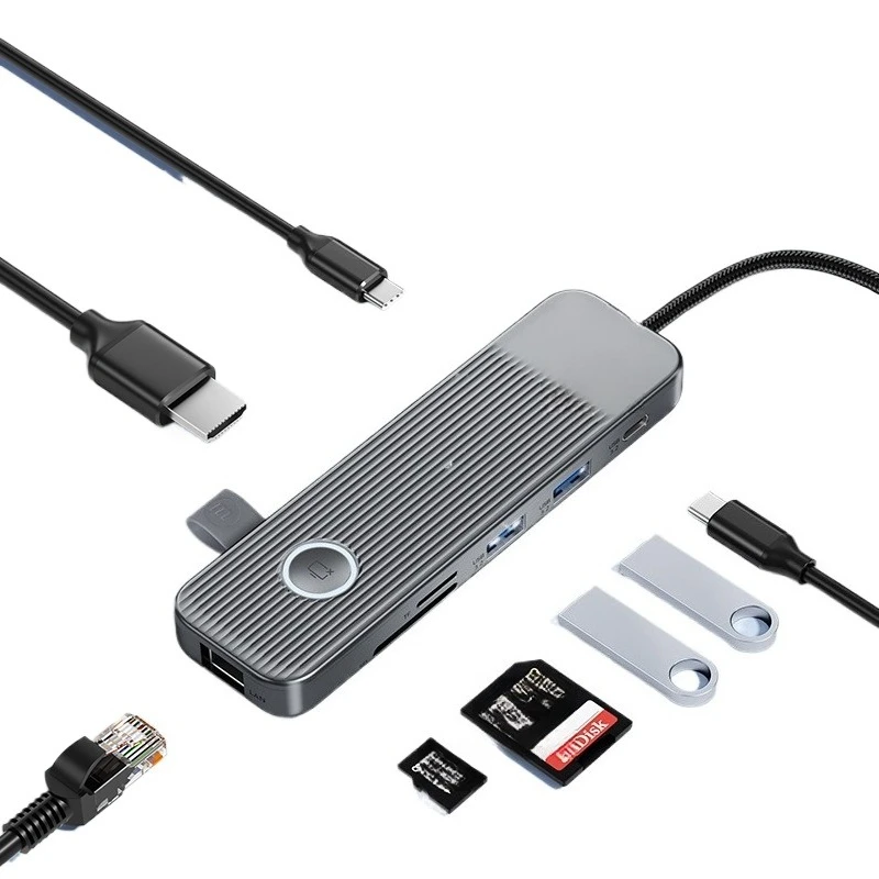 Docking station typec expansion hdmi screen projection, lightning network cable interface, notebook computer
Docking station typec expansion hdmi screen projection, lightning network cable interface, notebook computer