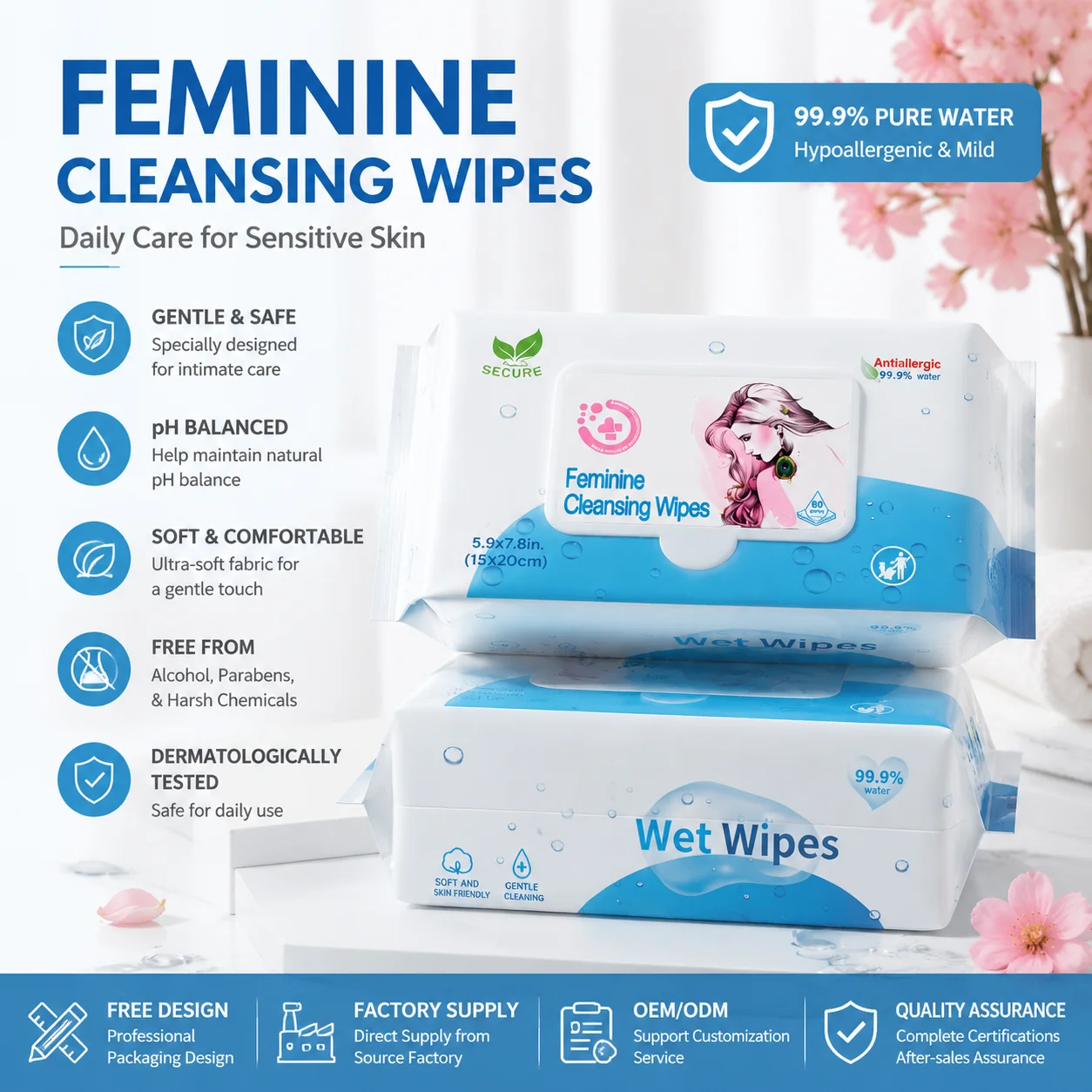 80 pieces of antibacterial adult personal hygiene wet wipes for women's care,post coital cleaning wet wipes,disposable wet wipes
80 pieces of antibacterial adult personal hygiene wet wipes for women's care,post coital cleaning wet wipes,disposable wet wipes
