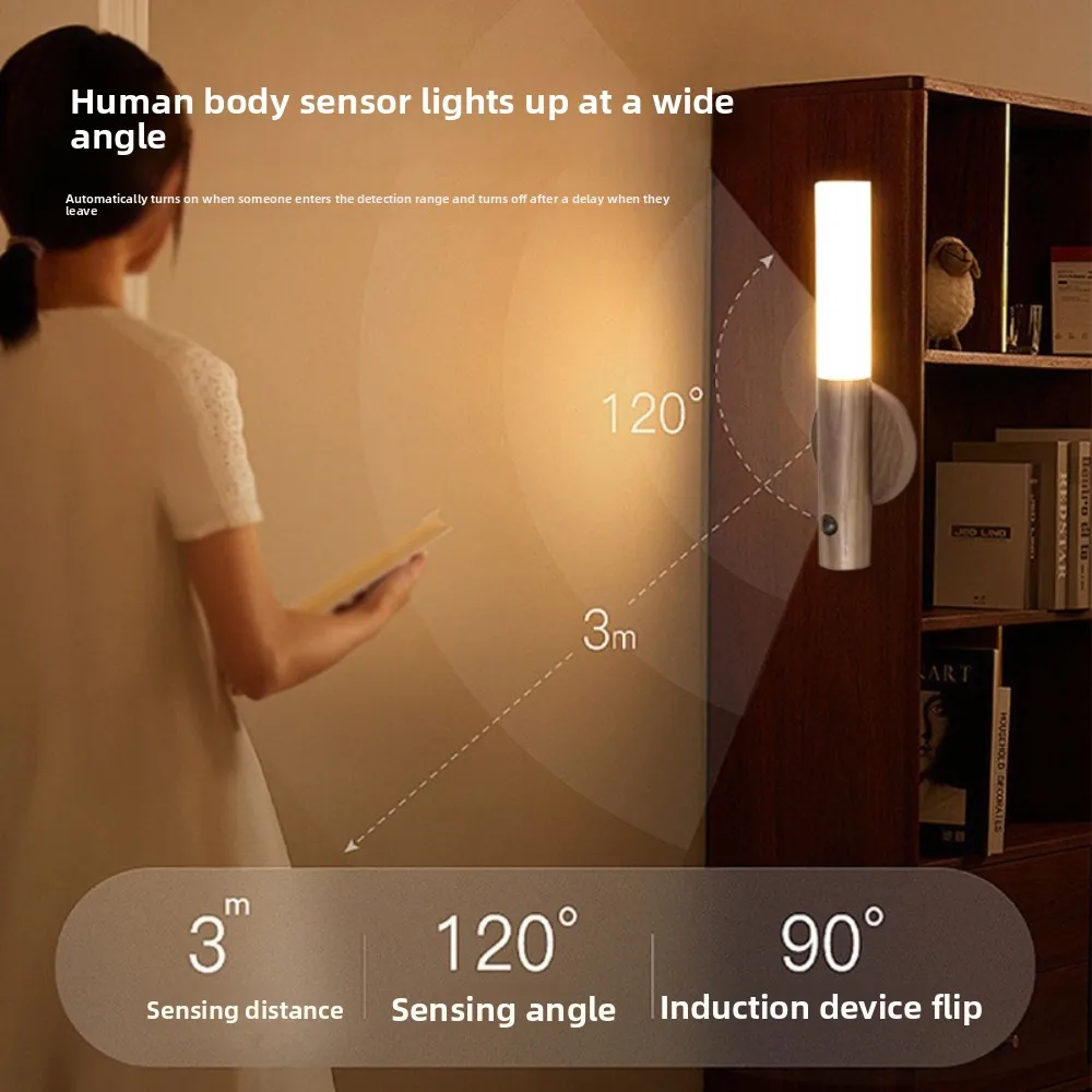 Home Intelligent Human Body Sensing LED Night Light Rechargeable Wall Mount Lamp for Corridor Cabinet Toilet Decor
Home Intelligent Human Body Sensing LED Night Light Rechargeable Wall Mount Lamp for Corridor Cabinet Toilet Decor