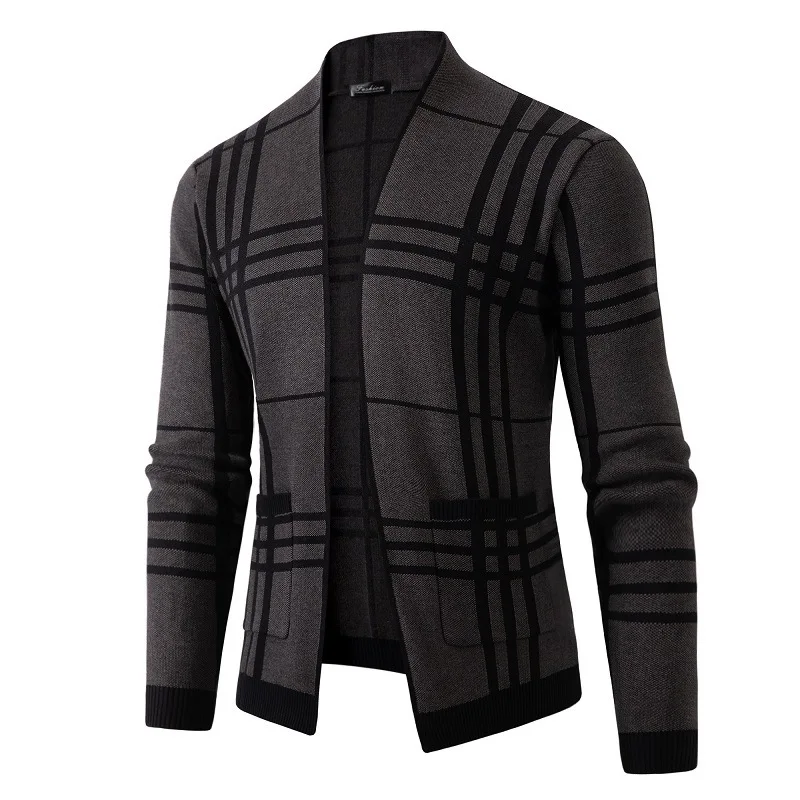 2024 Autumn/Winter European and American Men's Trendy Plaid Sweater Slim Fit Casual British Cardigan Sweater Jacket
2024 Autumn/Winter European and American Men's Trendy Plaid Sweater Slim Fit Casual British Cardigan Sweater Jacket