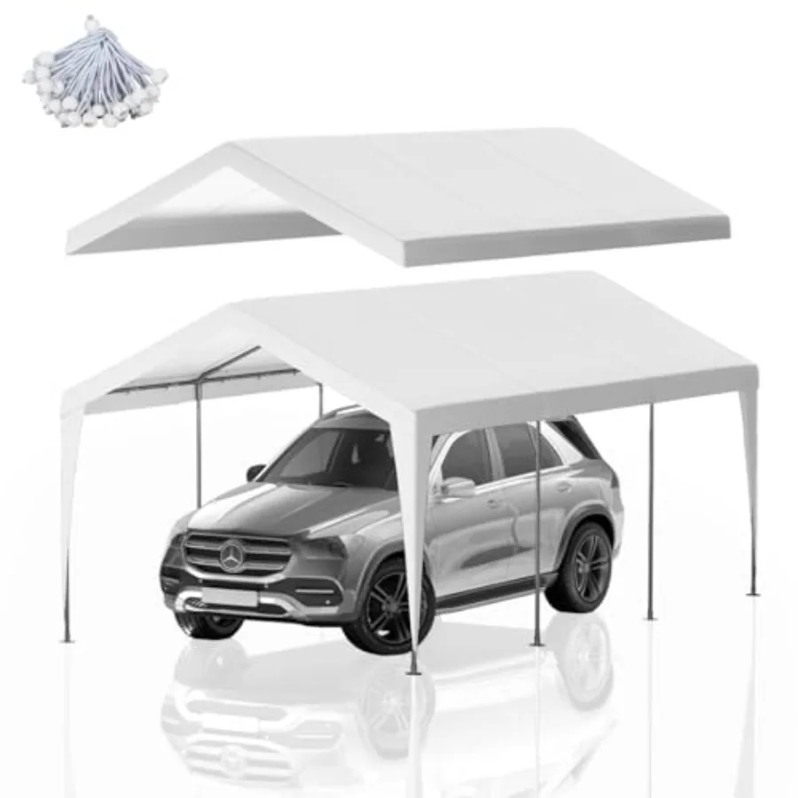 Carport canopy replacement cover for garage shelter and party tent white PE material waterproof and UV-resistant includes 46 bu
Carport canopy replacement cover for garage shelter and party tent white PE material waterproof and UV-resistant includes 46 bu