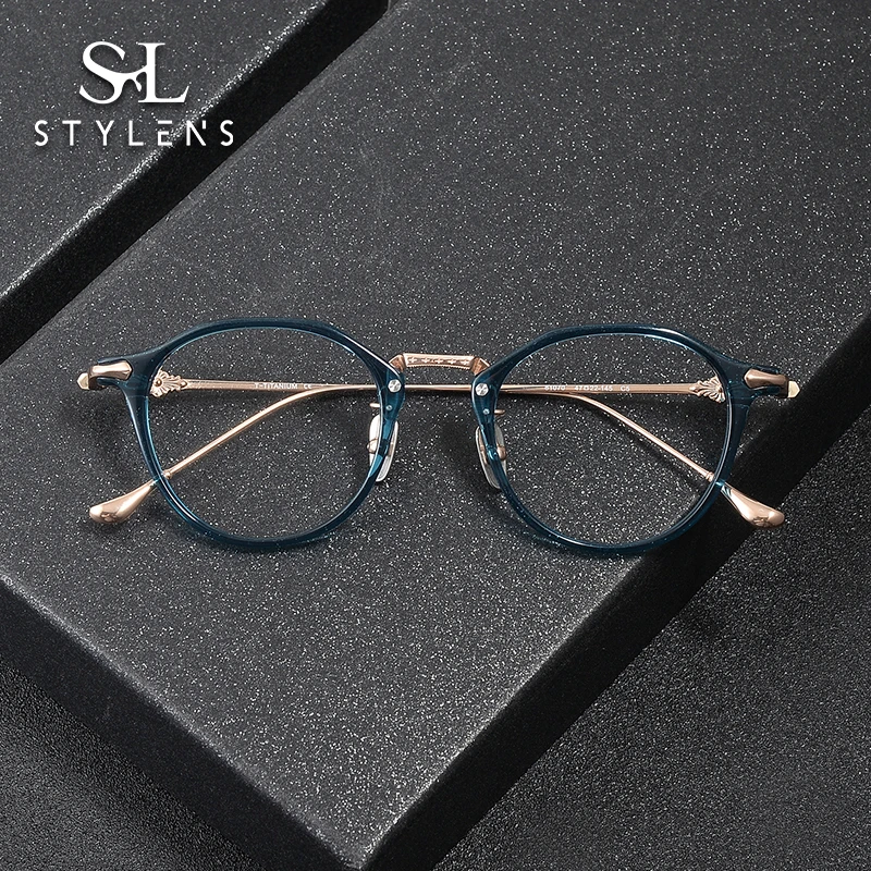 STYLEN Fashion Pure Titanium Prescription Glasses Men Women Retro Full Frame Reading Glasses Optical Prescription Glasses 81070
STYLEN Fashion Pure Titanium Prescription Glasses Men Women Retro Full Frame Reading Glasses Optical Prescription Glasses 81070