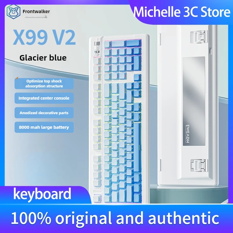 X99v2 Customized Mechanical Keyboard Wireless Bluetooth Three-mode E-sports Gaming Keyboard Mechanical Axis RGB99 Key
X99v2 Customized Mechanical Keyboard Wireless Bluetooth Three-mode E-sports Gaming Keyboard Mechanical Axis RGB99 Key