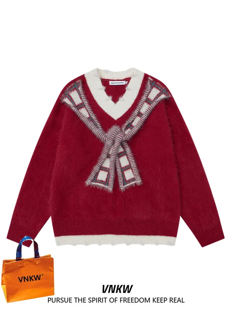 Красный вязаный свитер с V-образным вырезом в стиле Cisas, тематический дизайн китайского зодиака, мужской, с завязками, в стиле Netie, ленивый американский ретро-стиль
Красный вязаный свитер с V-образным вырезом в стиле Cisas, тематический дизайн китайского зодиака, мужской, с завязками, в стиле Netie, ленивый американский ретро-стиль