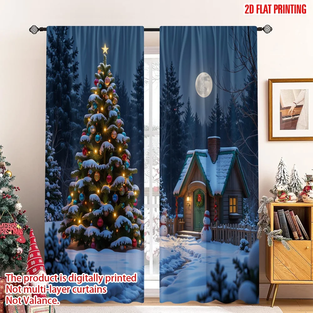 2pcs 2D flat printing Merry Christmas Popular Window Curtains Christmas Snowman Cozy Winter Scene Fabric Without Electricity
2pcs 2D flat printing Merry Christmas Popular Window Curtains Christmas Snowman Cozy Winter Scene Fabric Without Electricity