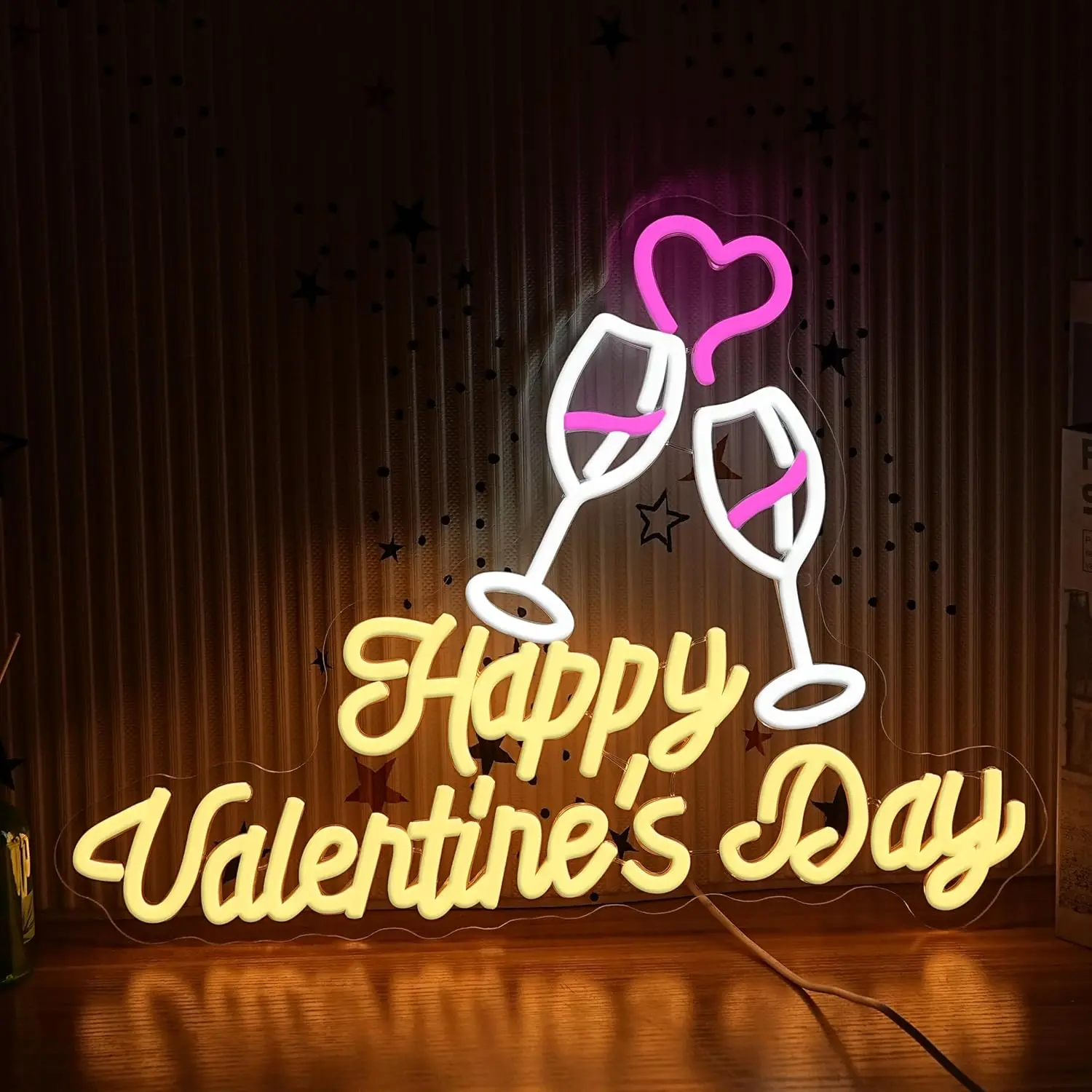 Happy Valentine’s Day Neon Sign USB Powered Planet LED Light for Wedding Party Bedroom Decoration Romantic Gift Art Wall Light
Happy Valentine’s Day Neon Sign USB Powered Planet LED Light for Wedding Party Bedroom Decoration Romantic Gift Art Wall Light