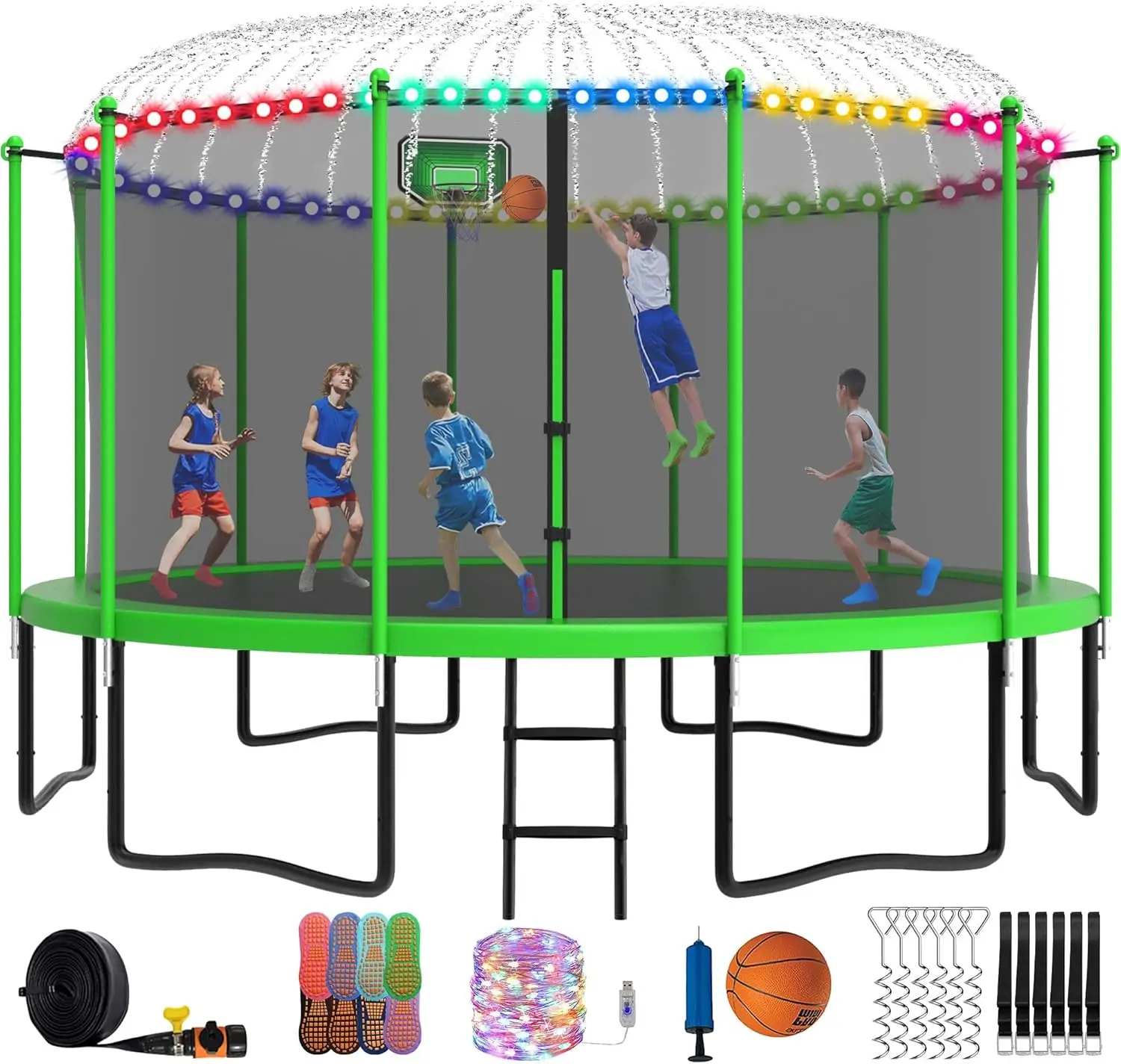 Tranpoline 16FT 15FT 14FT 12FT 10FT 8FT Tranpoline for Kids and Adults 1500LBS Tranpoline with Basketball Hoop Enclosure Net Out
Tranpoline 16FT 15FT 14FT 12FT 10FT 8FT Tranpoline for Kids and Adults 1500LBS Tranpoline with Basketball Hoop Enclosure Net Out