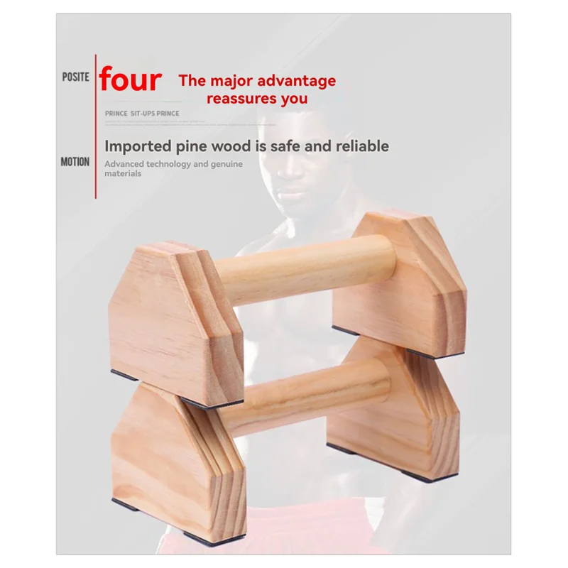 AZ-Pine Solid Wood Push-Up Non-Slip Handle Stand Wood 150KG Household Fitness Equipment For Push-Up Strength Training
AZ-Pine Solid Wood Push-Up Non-Slip Handle Stand Wood 150KG Household Fitness Equipment For Push-Up Strength Training