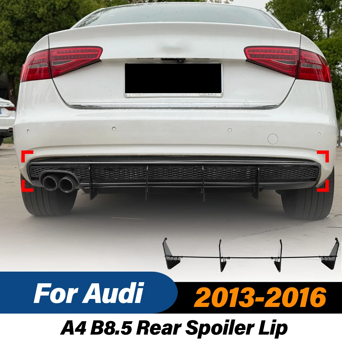 Для Audi A4 B8.5 2013 2014 2015 2016, задний бампер автомобиля, нижняя часть губ, диффузор, спойлер, защита, автоаксессуары, внешняя отделка
Для Audi A4 B8.5 2013 2014 2015 2016, задний бампер автомобиля, нижняя часть губ, диффузор, спойлер, защита, автоаксессуары, внешняя отделка