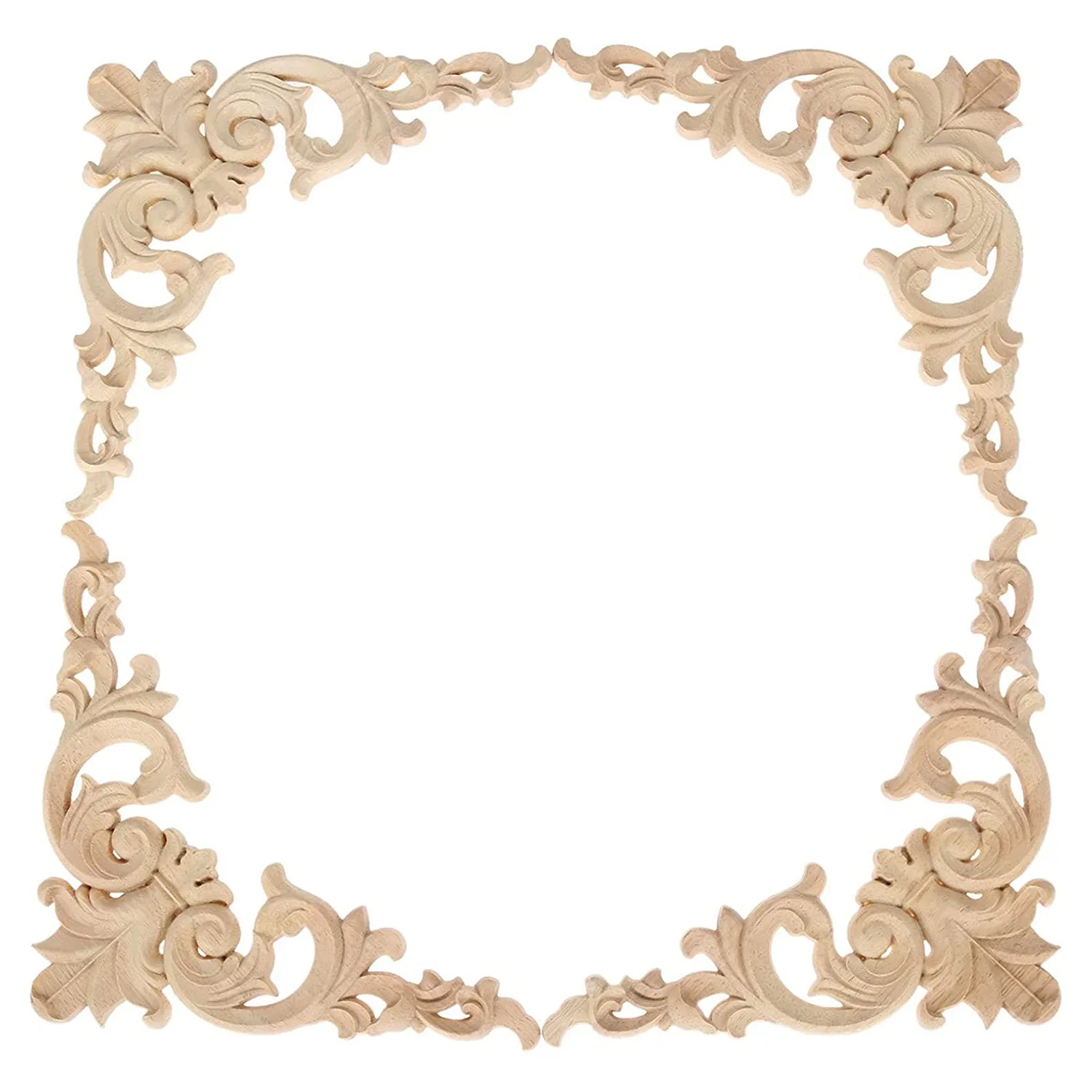 Carved Applique4Pcs Wood Carved Mouldings Corner Onlay Applique European Style Home Decor 20X20cm
Carved Applique4Pcs Wood Carved Mouldings Corner Onlay Applique European Style Home Decor 20X20cm