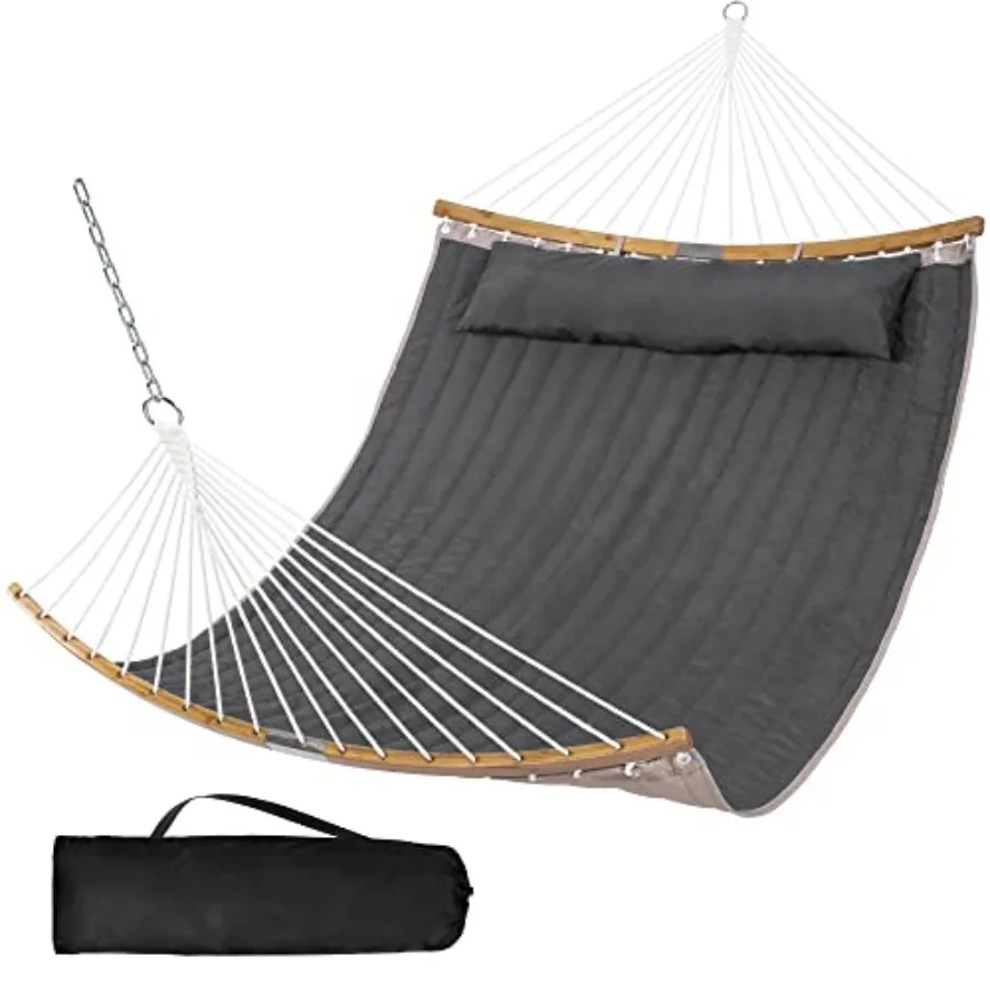 Portable Double Hammock with Curved Spreader Bar 450 lbs Capacity Heavy Duty Outdoor Hammock with Outer Bag
Portable Double Hammock with Curved Spreader Bar 450 lbs Capacity Heavy Duty Outdoor Hammock with Outer Bag