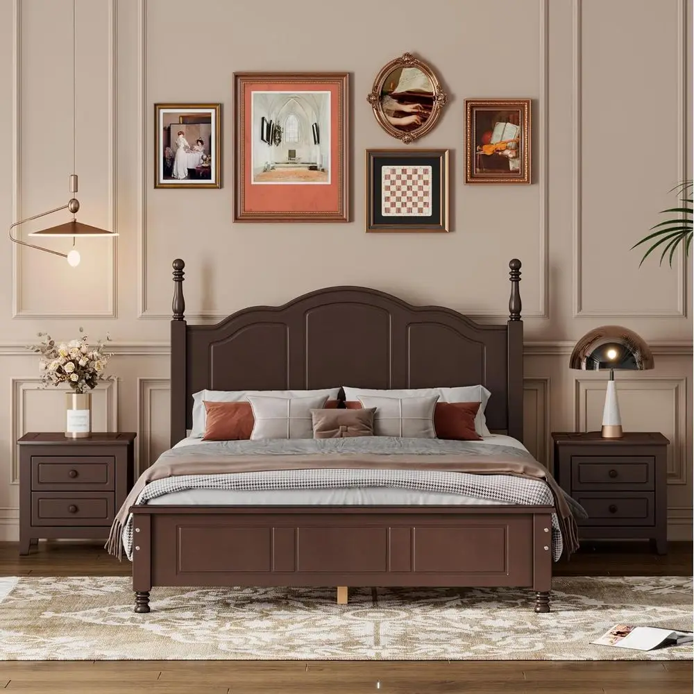 Harper & Bright Designs 3 Pieces Bedroom Sets, ull Size Wood Platorm Bed e with 2 Nightstands, Retro Design, armhouse Bedroom ur
Harper & Bright Designs 3 Pieces Bedroom Sets, ull Size Wood Platorm Bed e with 2 Nightstands, Retro Design, armhouse Bedroom ur