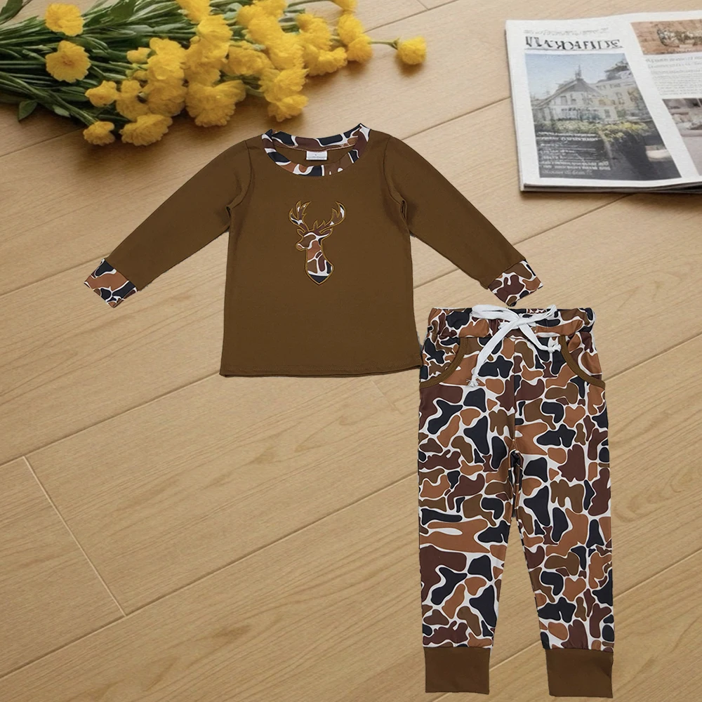 9.29 Kids Winter Clothes For Boys Embroidery Camo Deer Baby Boys Brown Top Pockets Leggings Clothes Set
9.29 Kids Winter Clothes For Boys Embroidery Camo Deer Baby Boys Brown Top Pockets Leggings Clothes Set