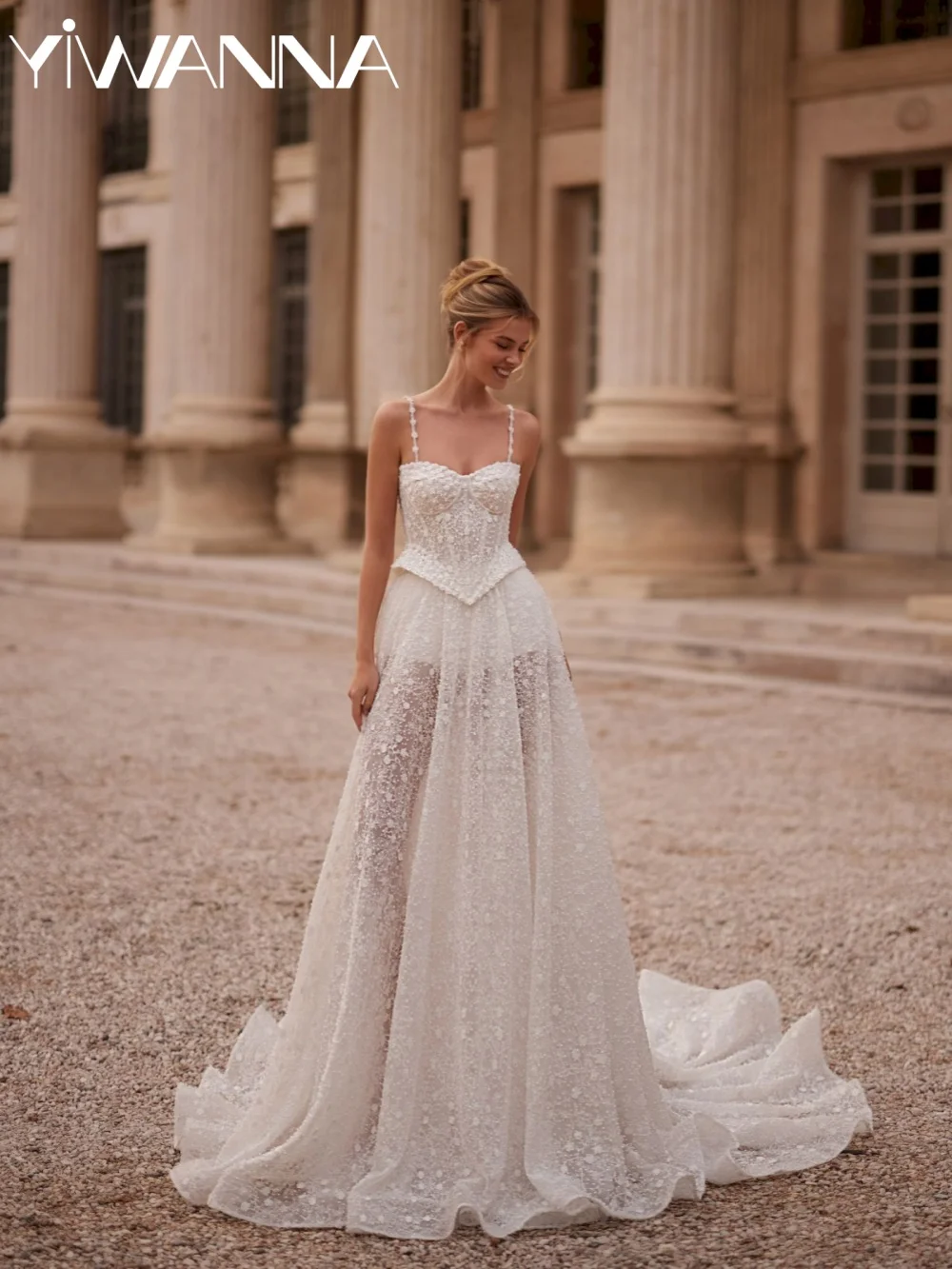 Luxurious Pearls Long Wedding Dress With Corset Dreamy Thin Straps Bridal Gown New Customized Illusion A-line Dresses For Bride
Luxurious Pearls Long Wedding Dress With Corset Dreamy Thin Straps Bridal Gown New Customized Illusion A-line Dresses For Bride