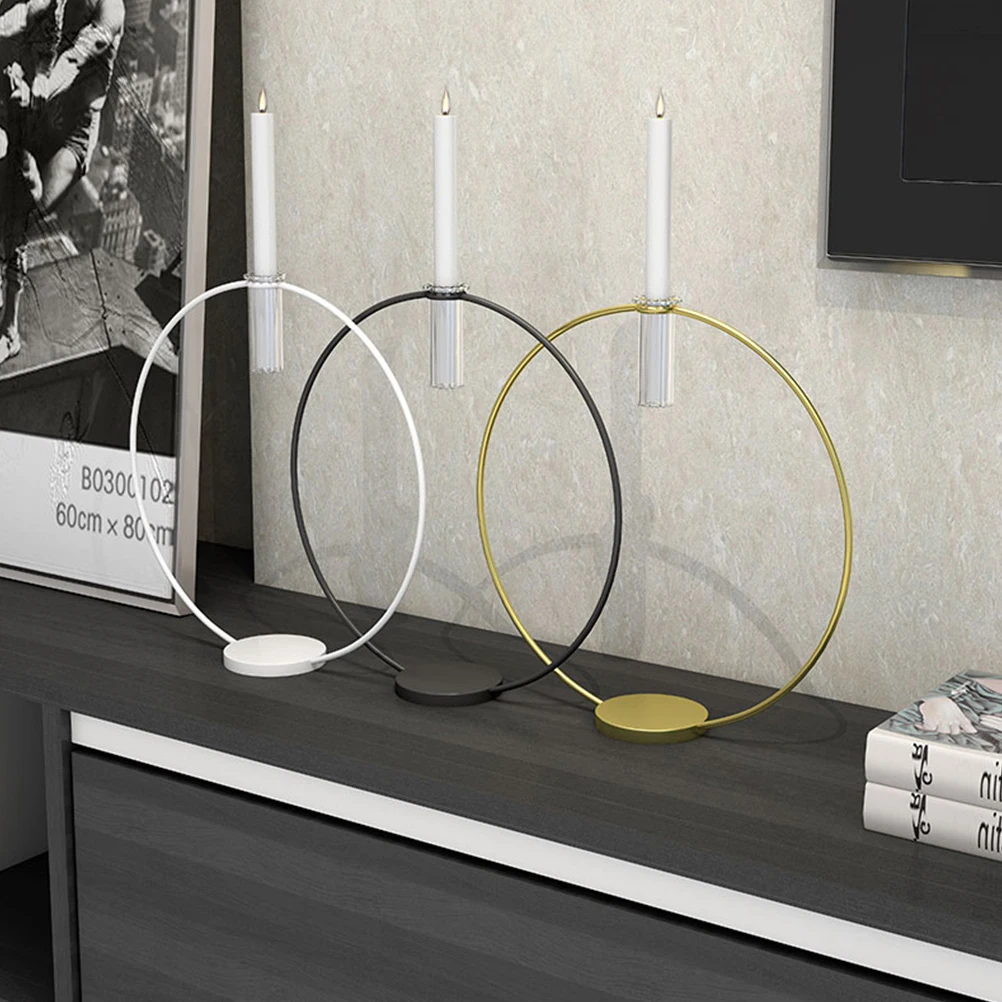 Metal Candlestick Ornament Household Furnishing Decorative Holder Round Base Flower Arrangement Support Adornment Modern
Metal Candlestick Ornament Household Furnishing Decorative Holder Round Base Flower Arrangement Support Adornment Modern