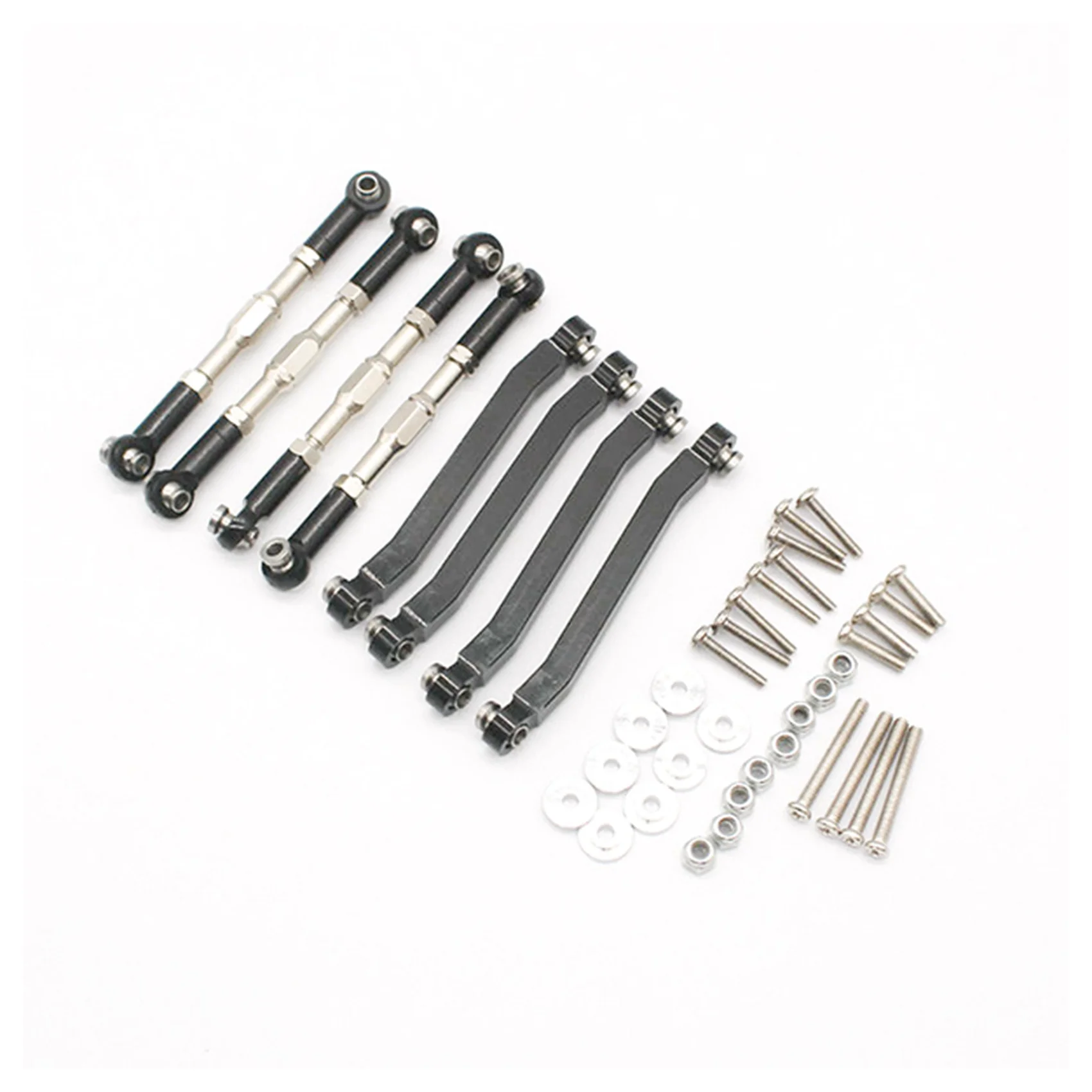16Pcs Metal Chassis Pull Rods Link Suspension Tie Rod For Mn D90 D91 D96 D99 D99S - 8Pcs Silver & 8Pcs Black-Y46A
16Pcs Metal Chassis Pull Rods Link Suspension Tie Rod For Mn D90 D91 D96 D99 D99S - 8Pcs Silver & 8Pcs Black-Y46A
