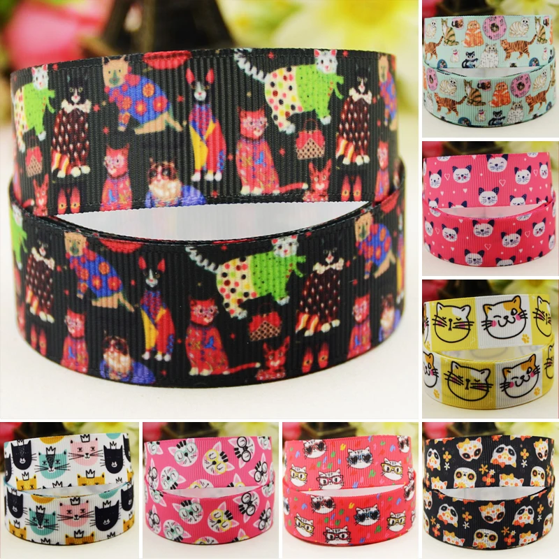 22mm 25mm 38mm 75mm Cat Cartoon printed Grosgrain Ribbon party decoration 10 Yards
22mm 25mm 38mm 75mm Cat Cartoon printed Grosgrain Ribbon party decoration 10 Yards