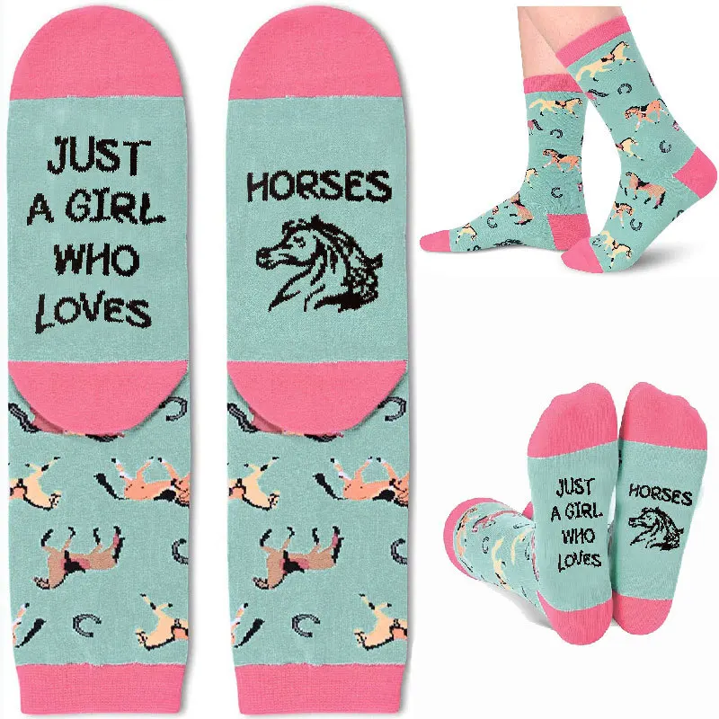 Cross-Border Hot-Selling Letter Socks with Creative Animal Patterns for Men and Women, English Letter Socks, Love Horse Socks, Mid-Calf Socks
Cross-Border Hot-Selling Letter Socks with Creative Animal Patterns for Men and Women, English Letter Socks, Love Horse Socks, Mid-Calf Socks