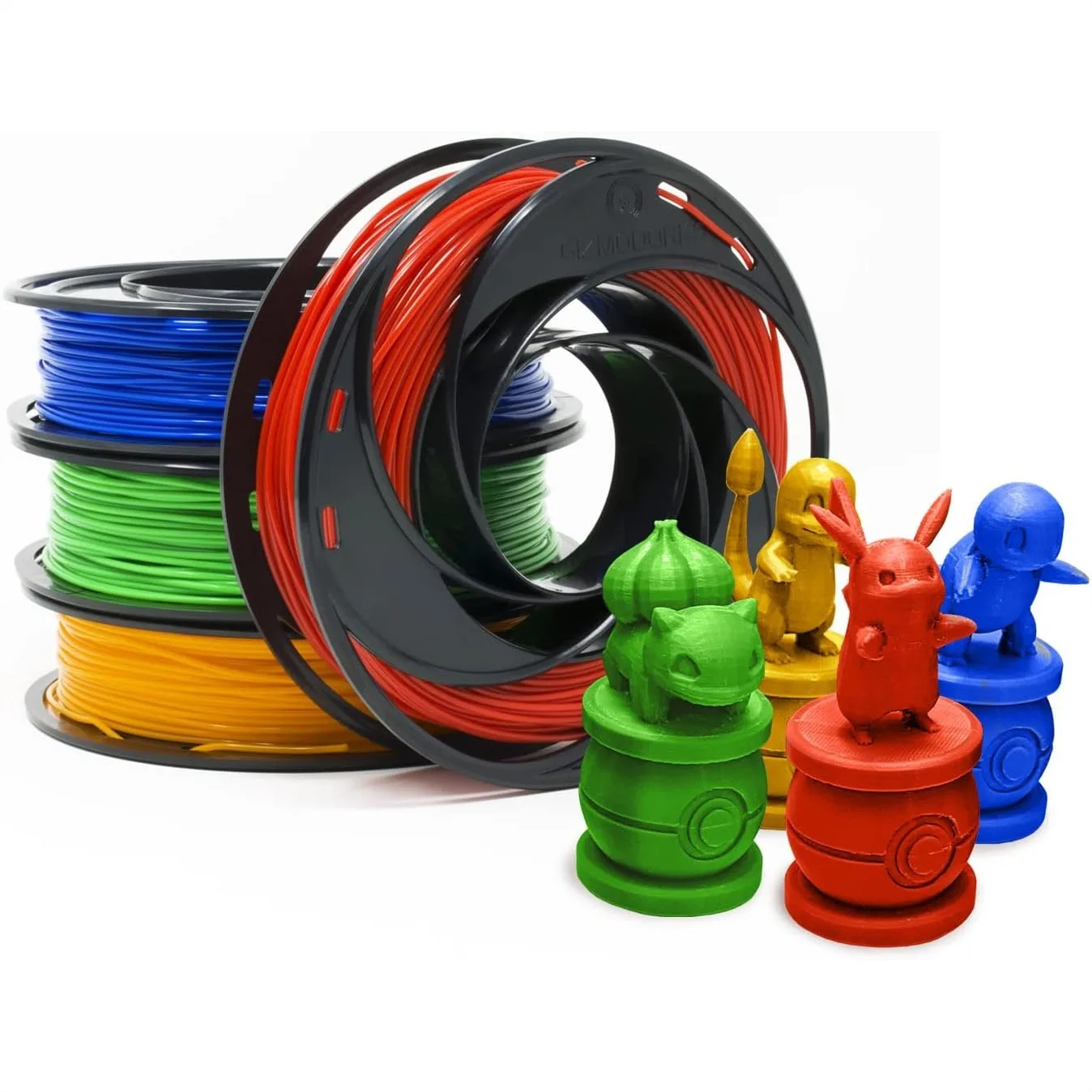 PLA Filament 1.75mm 200g 4 Color Pack for 3D Printers, Blue Green Orange Red
PLA Filament 1.75mm 200g 4 Color Pack for 3D Printers, Blue Green Orange Red