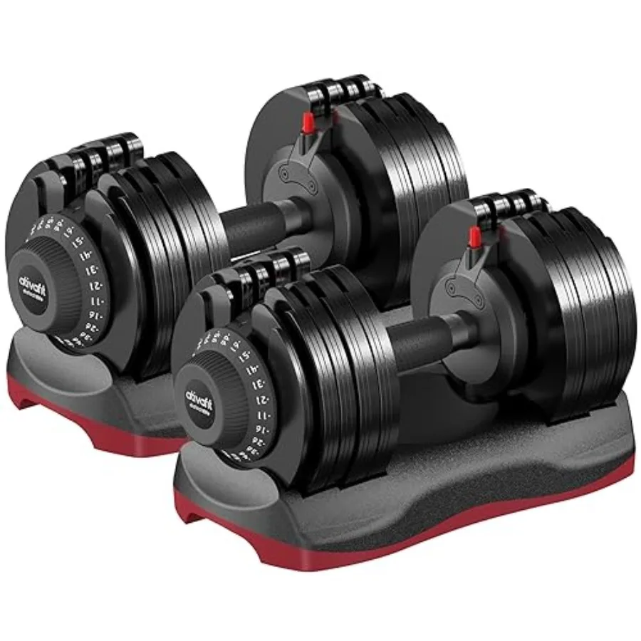 Adjustable Dumbbells Set of 2, 66LB Quick Adjust Free Weights with Double Safety Lock Anti-Slip Steel Handle, Space Saving Home
Adjustable Dumbbells Set of 2, 66LB Quick Adjust Free Weights with Double Safety Lock Anti-Slip Steel Handle, Space Saving Home