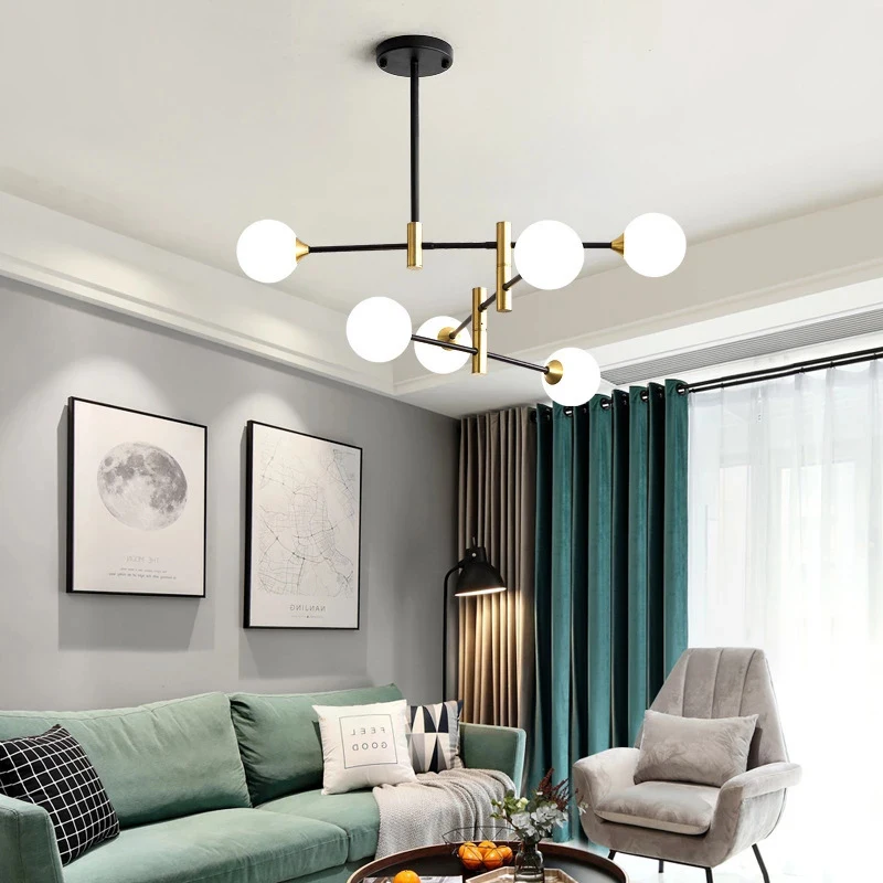 Light Luxury Glass Chandelier Simple Modern Iron Geometric Magic Bean Hanging Lamp Molecule Restaurant Bedroom Lamp
Light Luxury Glass Chandelier Simple Modern Iron Geometric Magic Bean Hanging Lamp Molecule Restaurant Bedroom Lamp
