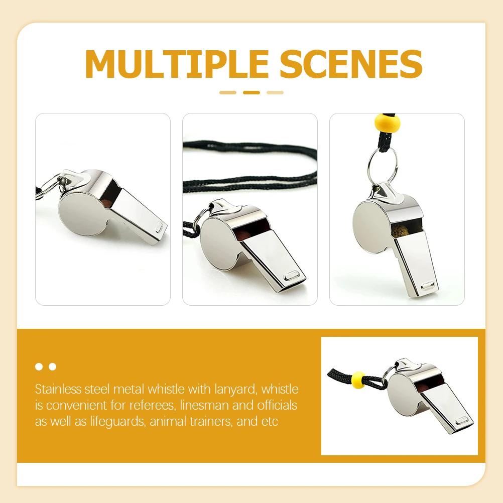 3pcs Stainless Steel Whistle with Lanyard Loud Natural Cork Peas Adjustable Gold Beads Multi-Function Metal Whistle for Sports
3pcs Stainless Steel Whistle with Lanyard Loud Natural Cork Peas Adjustable Gold Beads Multi-Function Metal Whistle for Sports