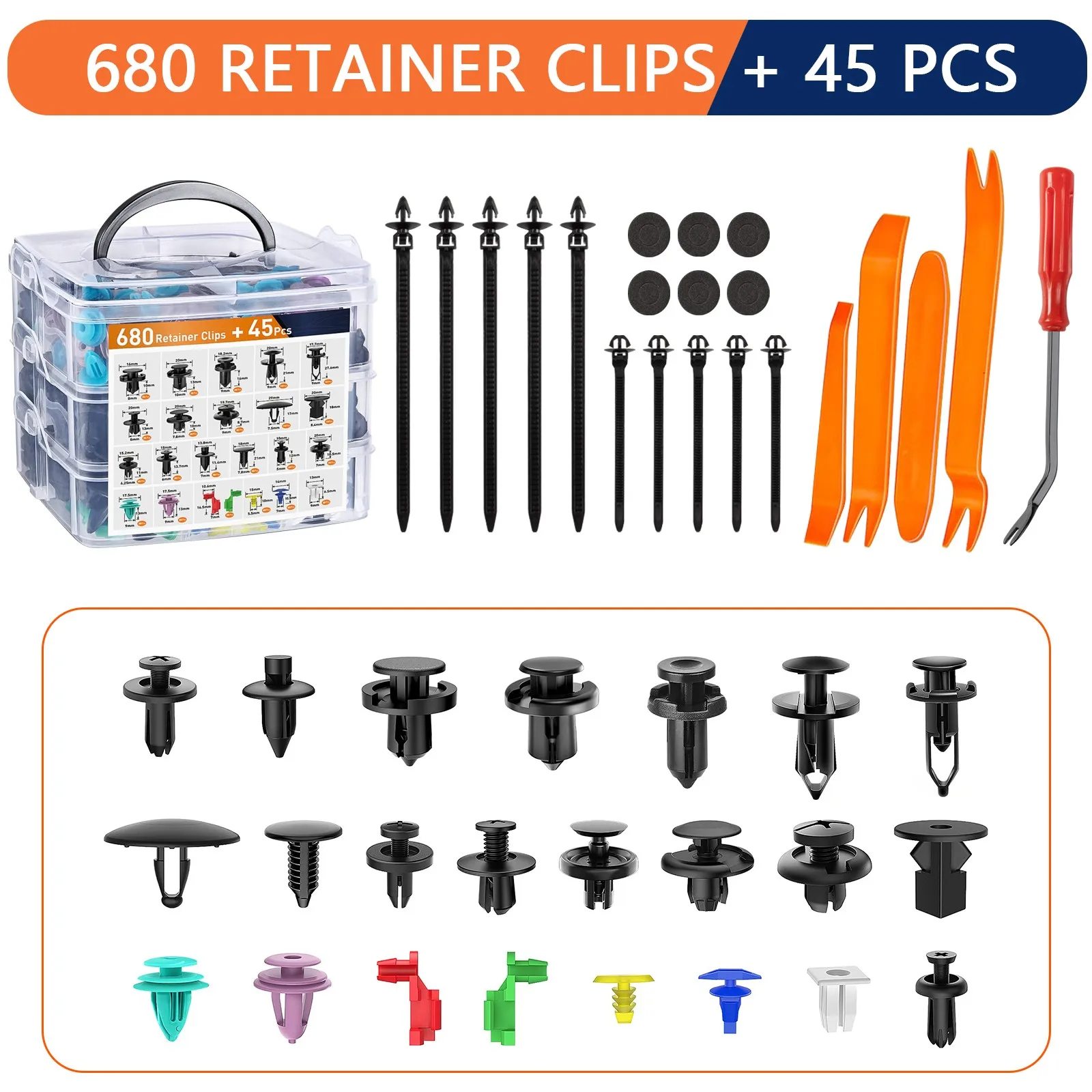 725pcs Auto Car Bumper Retainer Clips Kit Fastener Remover Push Pin Rivet Screw
725pcs Auto Car Bumper Retainer Clips Kit Fastener Remover Push Pin Rivet Screw