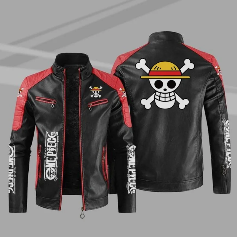 Men's PU Leather Winter One Piece Luffy Skull Logo Fashion Motorcycle Zipper Long Sleeve Jacket Outwear Keep Warm Coat Jacket
Men's PU Leather Winter One Piece Luffy Skull Logo Fashion Motorcycle Zipper Long Sleeve Jacket Outwear Keep Warm Coat Jacket