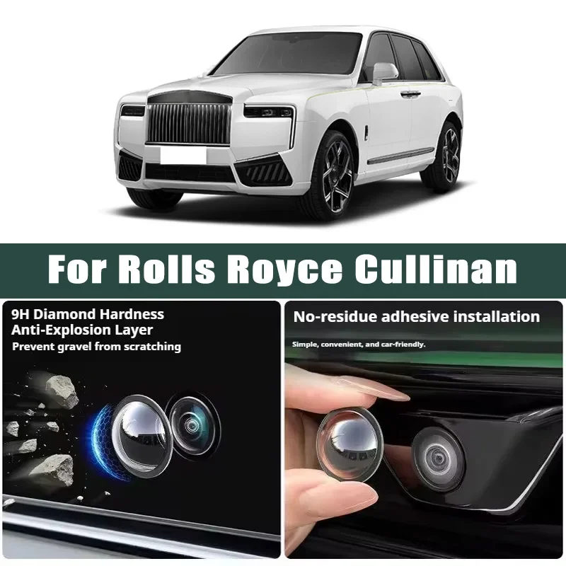 Car Camera Lens Protector 2PCS Rear View Backup Camera Cover Camera Protection Anti Scratch Waterproof For Rolls Royce Cullinan