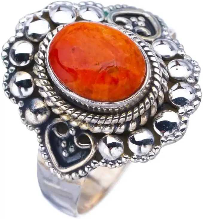 Кольцо Hesy из стерлингового серебра 925 пробы ручной работы с натуральным кальцитом R 1/4 F3138
Кольцо Hesy из стерлингового серебра 925 пробы ручной работы с натуральным кальцитом R 1/4 F3138