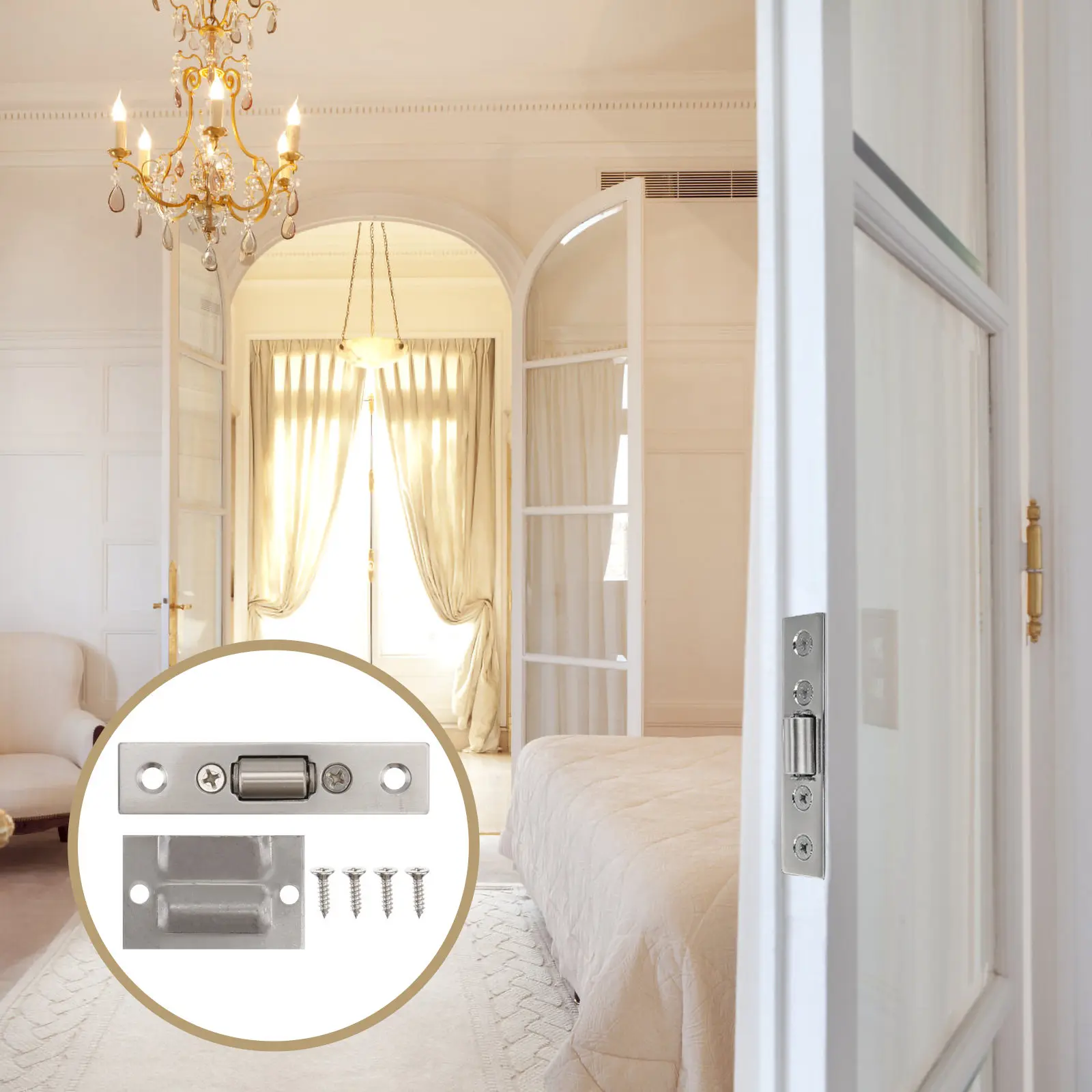 Adjustable Closet Ball Catch Stainless Steel Door Catch Brushed Satin Finish Rust Proof Smooth Secure Cabinet Hardware
Adjustable Closet Ball Catch Stainless Steel Door Catch Brushed Satin Finish Rust Proof Smooth Secure Cabinet Hardware