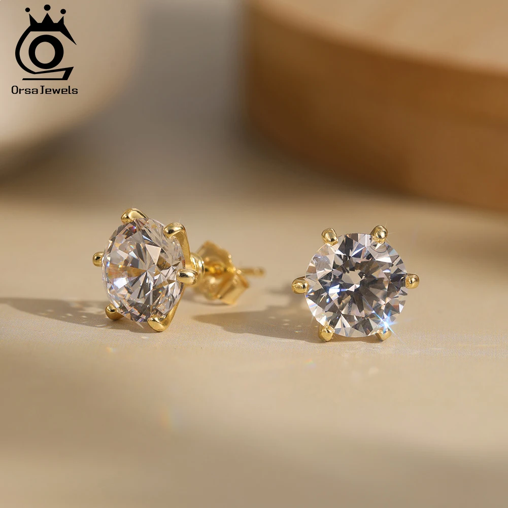 ORSA JEWELS D Color VVS Moissanite Diamand Exquisite 925 Sterling Silver Stud Earrings for Women Shiny Earrings Jewelry SMOE03 
ORSA JEWELS D Color VVS Moissanite Diamand Exquisite 925 Sterling Silver Stud Earrings for Women Shiny Earrings Jewelry SMOE03