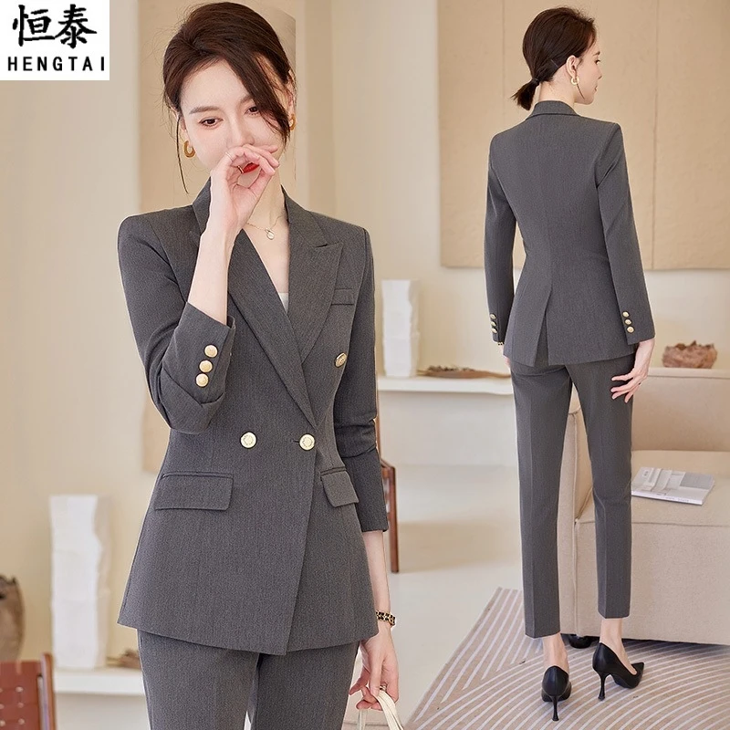 High-end new autumn and winter professional women's suits, workwear, interview attire, goddess-style, civil servant temperament,
High-end new autumn and winter professional women's suits, workwear, interview attire, goddess-style, civil servant temperament,