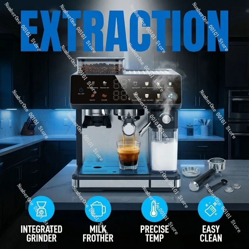 Espresso Machine with Built-in Grinder | Automatic, High Pressure Steam for Rich Coffee
Espresso Machine with Built-in Grinder | Automatic, High Pressure Steam for Rich Coffee