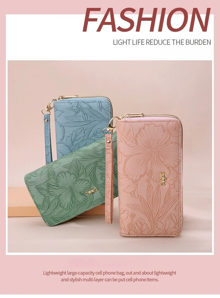New Double Zipper Long Womens Wallet Multifunctional Large Capacity Clutch Bag Embossed Card Holder Purses Card Holder
New Double Zipper Long Womens Wallet Multifunctional Large Capacity Clutch Bag Embossed Card Holder Purses Card Holder