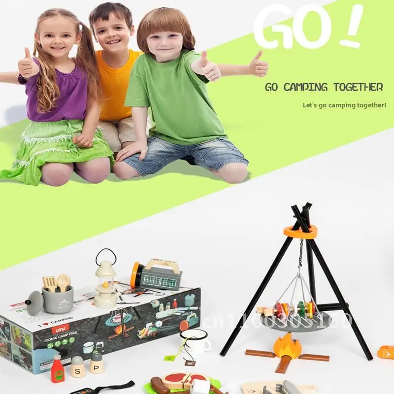 Children's Wooden Simulation BBQ Grill Outdoor Picnic Camping Play ToyKitchen Barbecue Game with 1:1 Scale Design
Children's Wooden Simulation BBQ Grill Outdoor Picnic Camping Play ToyKitchen Barbecue Game with 1:1 Scale Design