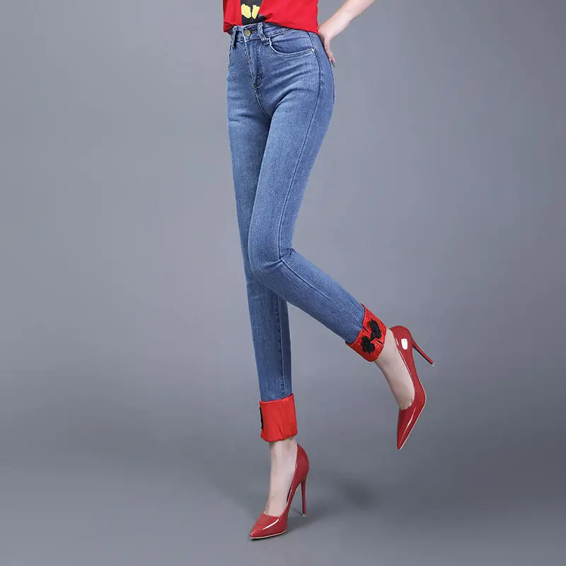 Jeans Women 2023 Spring and Autumn New Chinese Disc Buckle Split Color Retro High Waist Slim Straight Leg Pants jeans mujer
Jeans Women 2023 Spring and Autumn New Chinese Disc Buckle Split Color Retro High Waist Slim Straight Leg Pants jeans mujer