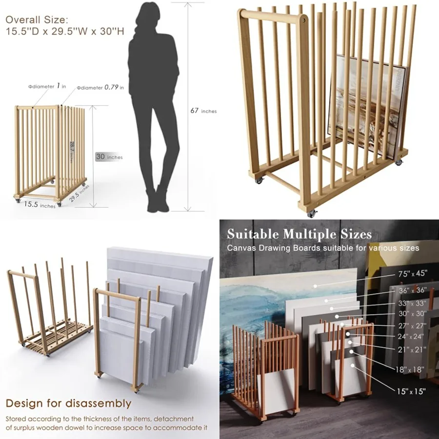 Art Storage Rack Art Canvas Storage Canvas Boards Rack Art Storage with Handle and Caster Wheels for Drawing Board Panel Paper
Art Storage Rack Art Canvas Storage Canvas Boards Rack Art Storage with Handle and Caster Wheels for Drawing Board Panel Paper