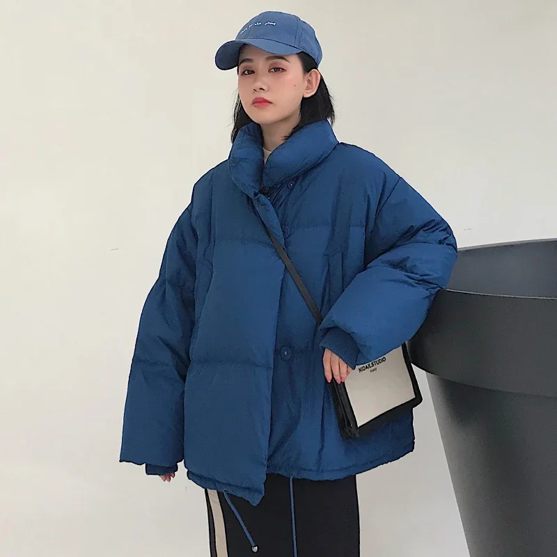 Winter Short Hooded Loose Down Cotton Jacket Bread Jacket for Women
Winter Short Hooded Loose Down Cotton Jacket Bread Jacket for Women