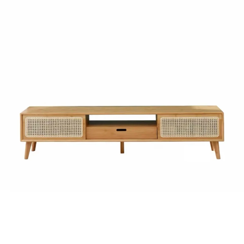 Modern solid wood TV cabinet Nordic rattan living room furniture
Modern solid wood TV cabinet Nordic rattan living room furniture