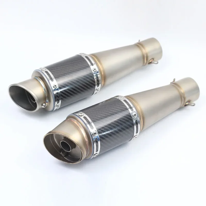 Motorcycle Exhaust Muffler Pipe Escape Slip-on Carbon Fiber Exhaust With DB Killer For FZ6 GY6 CB400 MSX 125 AK202
Motorcycle Exhaust Muffler Pipe Escape Slip-on Carbon Fiber Exhaust With DB Killer For FZ6 GY6 CB400 MSX 125 AK202