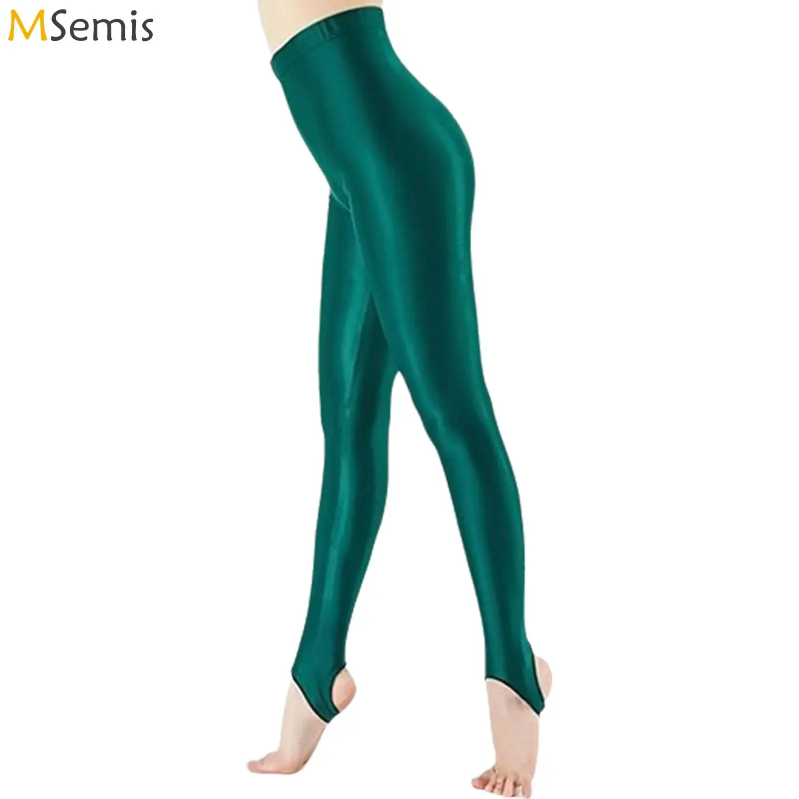 Womens Shiny Glossy Stirrup Tights Leggings High Waist Elastic Waistband Tights Skinny Pants Slim Fit Fitness Sports Costumes
Womens Shiny Glossy Stirrup Tights Leggings High Waist Elastic Waistband Tights Skinny Pants Slim Fit Fitness Sports Costumes