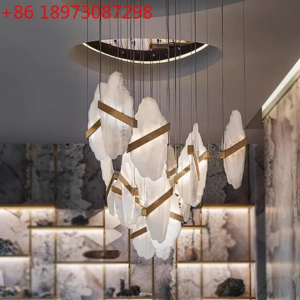 Duplex floor living room Spanish marble chandelier modern simple light luxury villa chandelier
Duplex floor living room Spanish marble chandelier modern simple light luxury villa chandelier