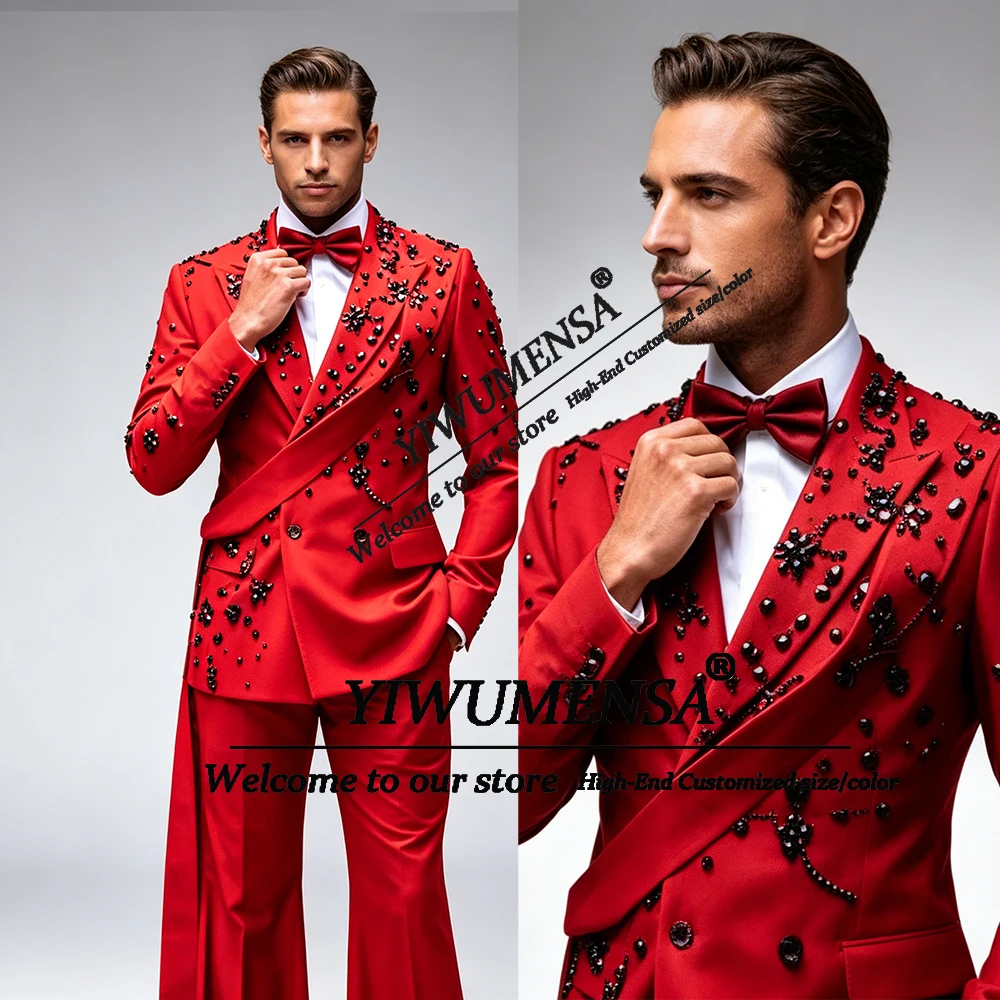 Exclusive Suit For Man Beaded Stones Double Breasted Jacket Pants 2 Piece Sets Groom Tuxedo Attire Customized Men's Blazers 2026
Exclusive Suit For Man Beaded Stones Double Breasted Jacket Pants 2 Piece Sets Groom Tuxedo Attire Customized Men's Blazers 2026